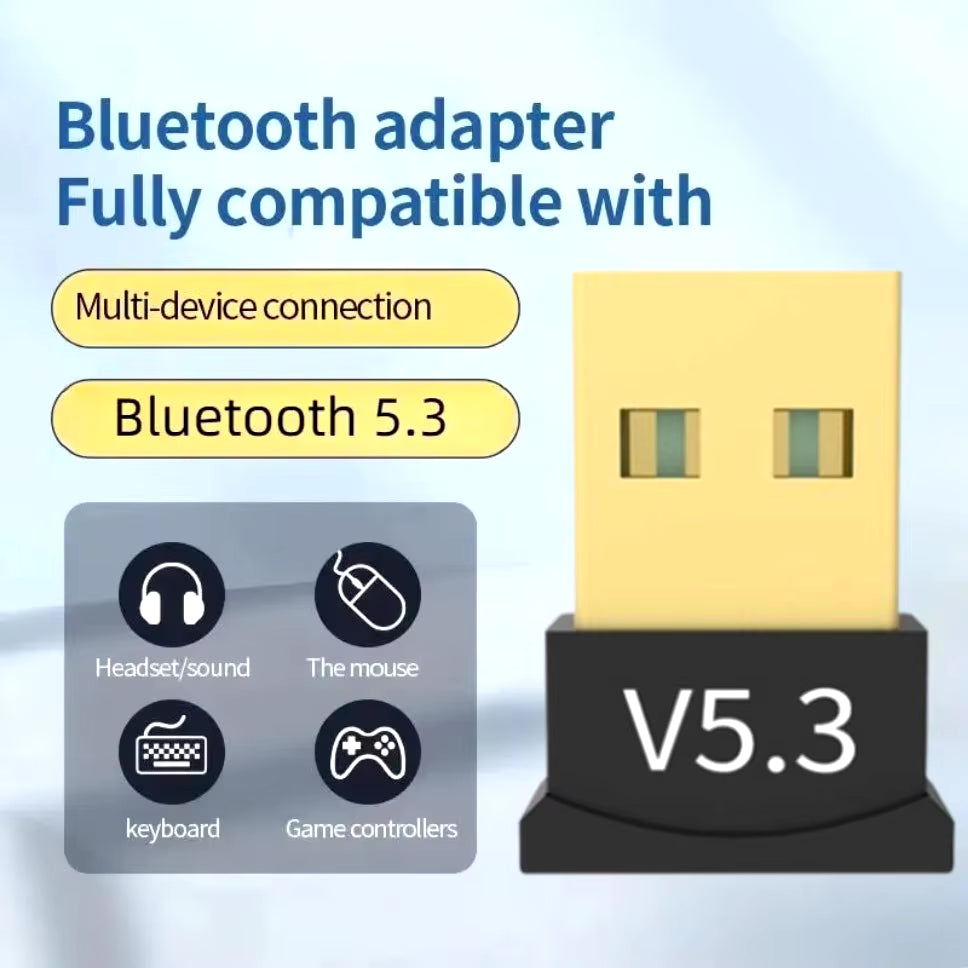 Upgrade Your Audio Experience with the USB Bluetooth 5.3 Transmitter & Receiver Dongle for Seamless Wireless Streaming on Computers and Laptops