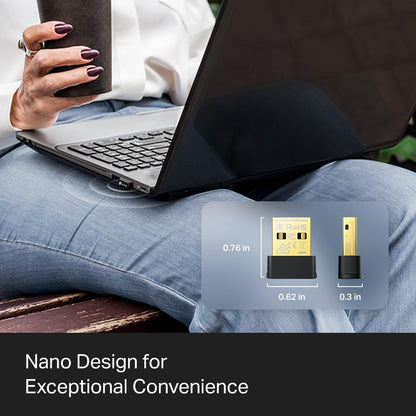 2-In-1 USB Bluetooth Wifi Adapter Archer TX10UB Nano | AX900 Wifi 6 BT 5.3 USB 2.0 Adapter for Desktop PC | Dual-Band Wifi Dongle | OFDMA, MU-MIMO, WPA3 | Travel Size | Supports Windows 11,10